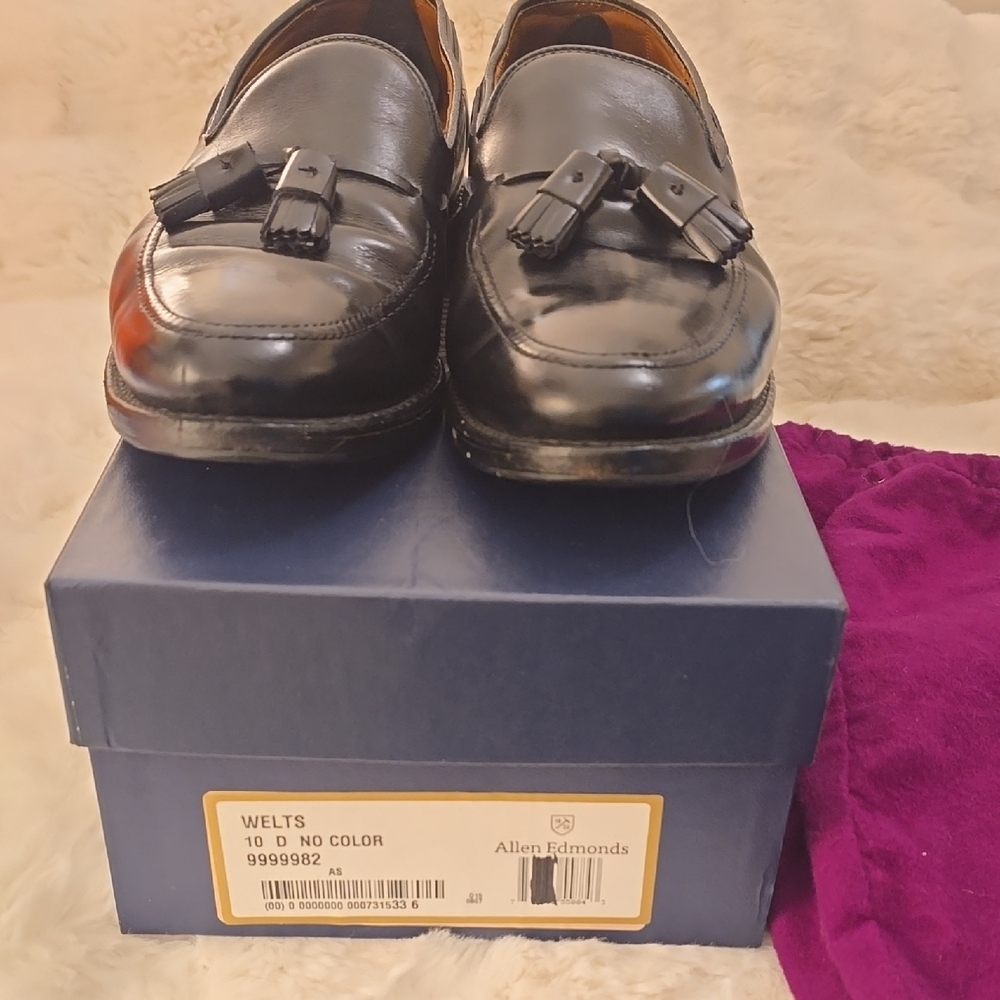 Allen Edmonds Glossy Black Leather Loafers